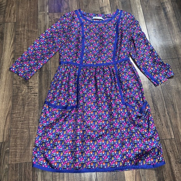 See by Chloe silk printed boho designer formal contemporary purple spring $500 - Picture 2 of 9